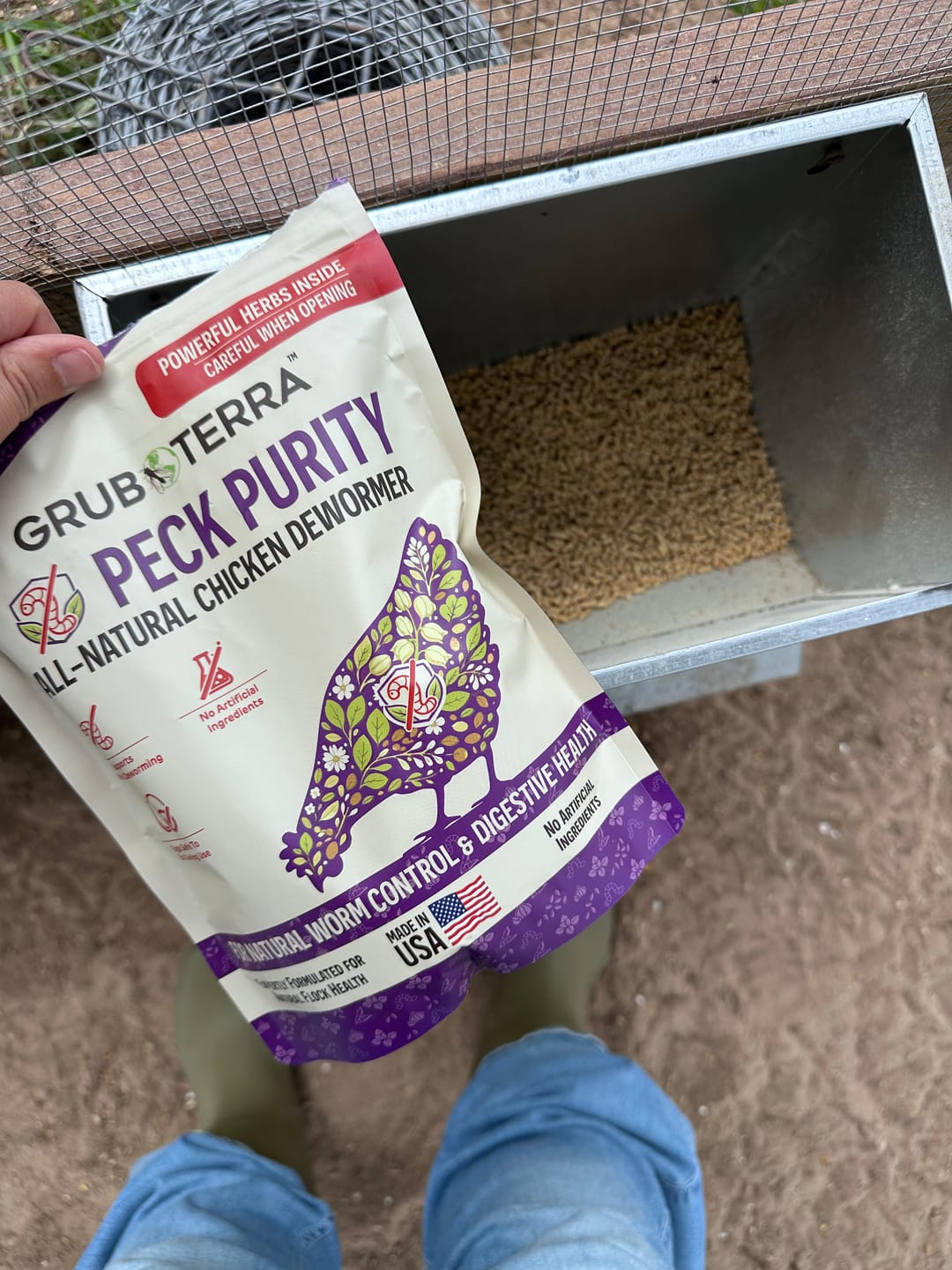 Customer photo review of Peck Purity Daily Digestive Defense for Flock Strength