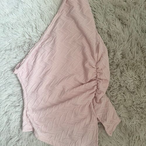Customer photo review of Ninonine "Aria" | Textured One-Shoulder Asymmetrical Tank