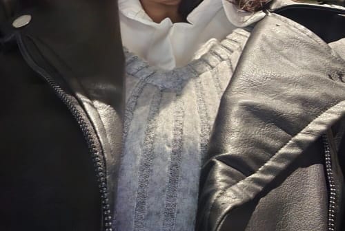 Customer photo review of Ninonine "Inès" | Rib-Knit Faux-Layered Shirt Top
