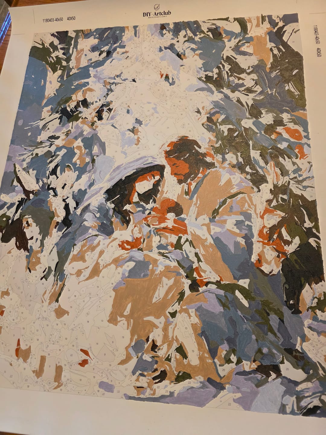 Customer photo review of Nativity by Candlelight | Paint by Number