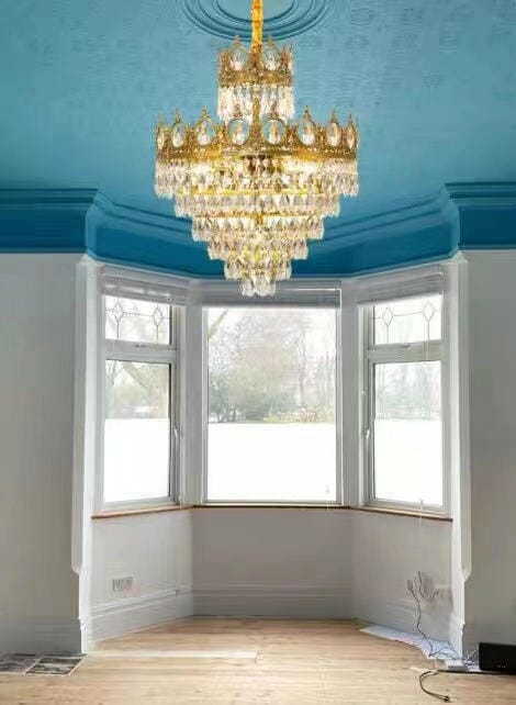 Customer photo review of Copper Pendant Light, Crystal Tiered Chandelier, 24 to 48 cm