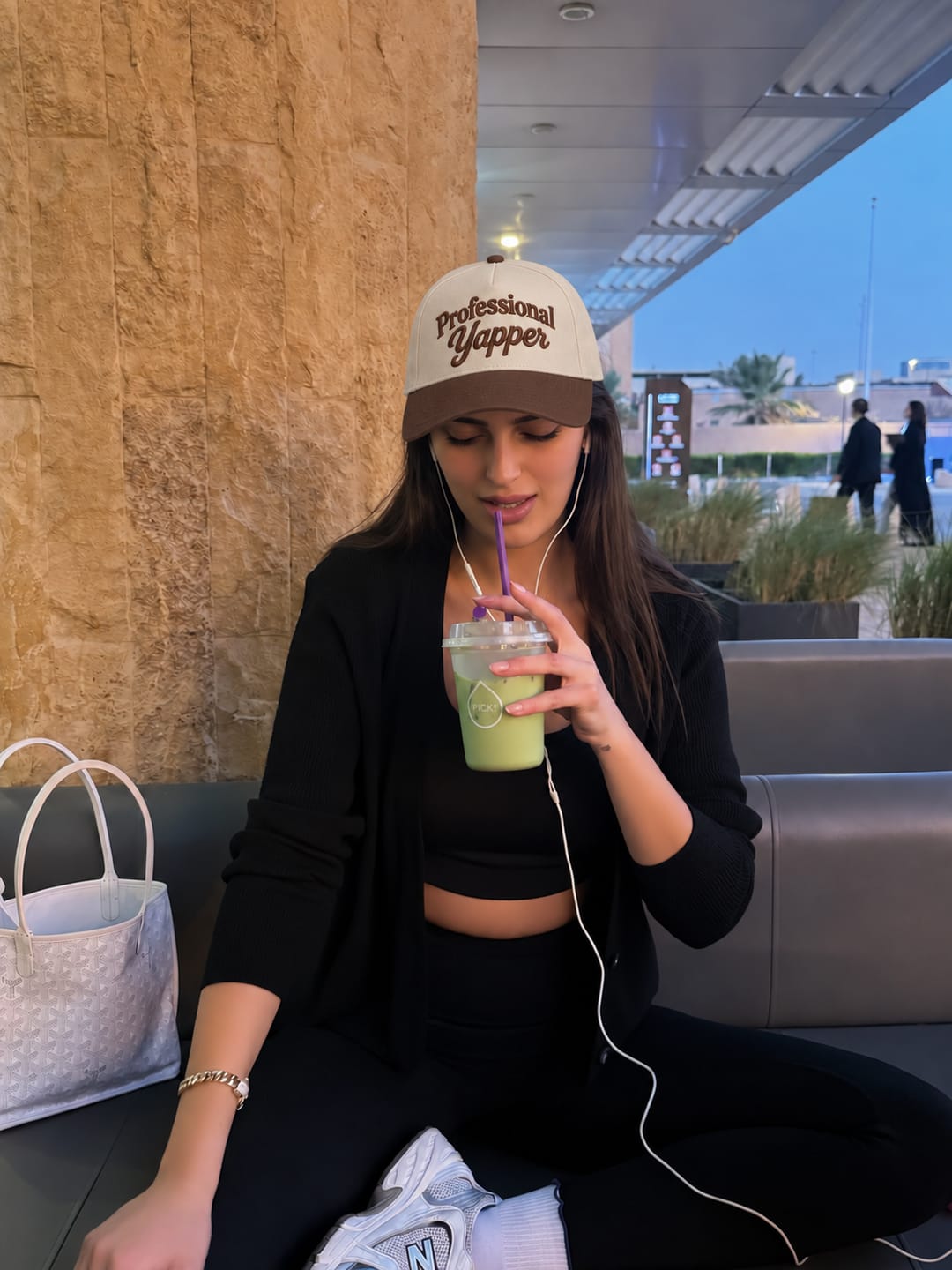 Customer photo review of Professional Yapper Hat, Chatty Gen Z Slang Snapback