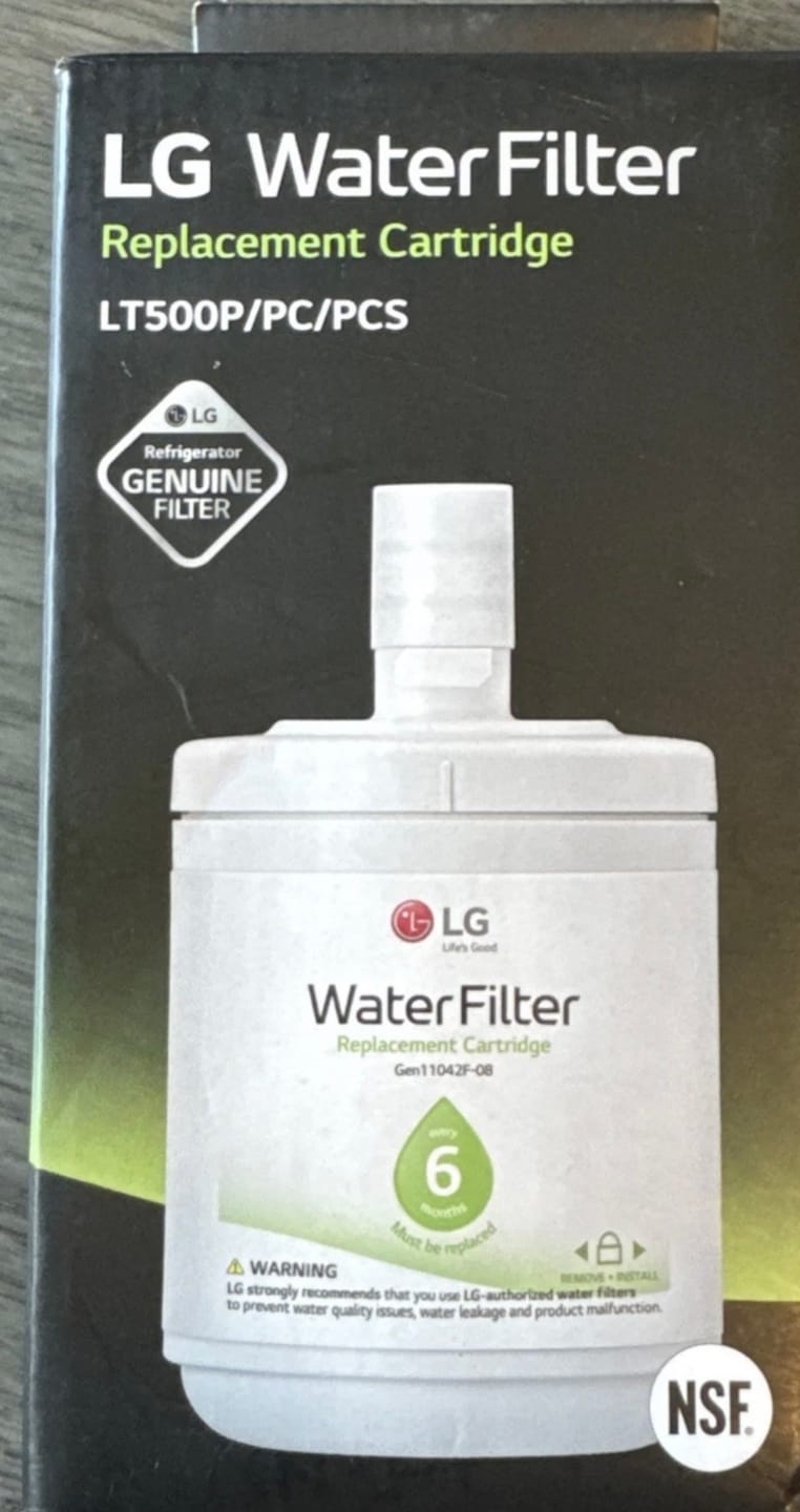 Customer photo review of LG LT500P Refrigerator Water Filter | Clean & Fresh Water