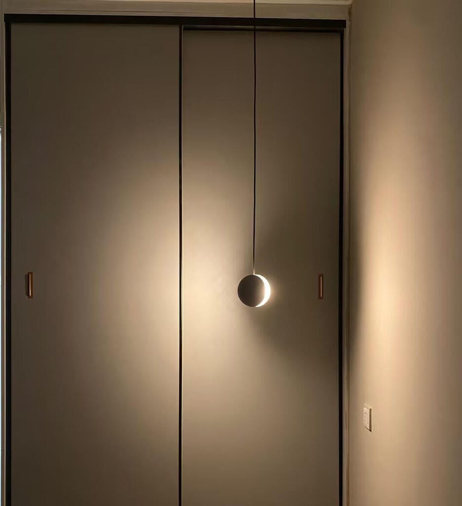 Customer photo review of Concrete Pendant Light, Handmade Cement Grey Sphere, Integrated LED