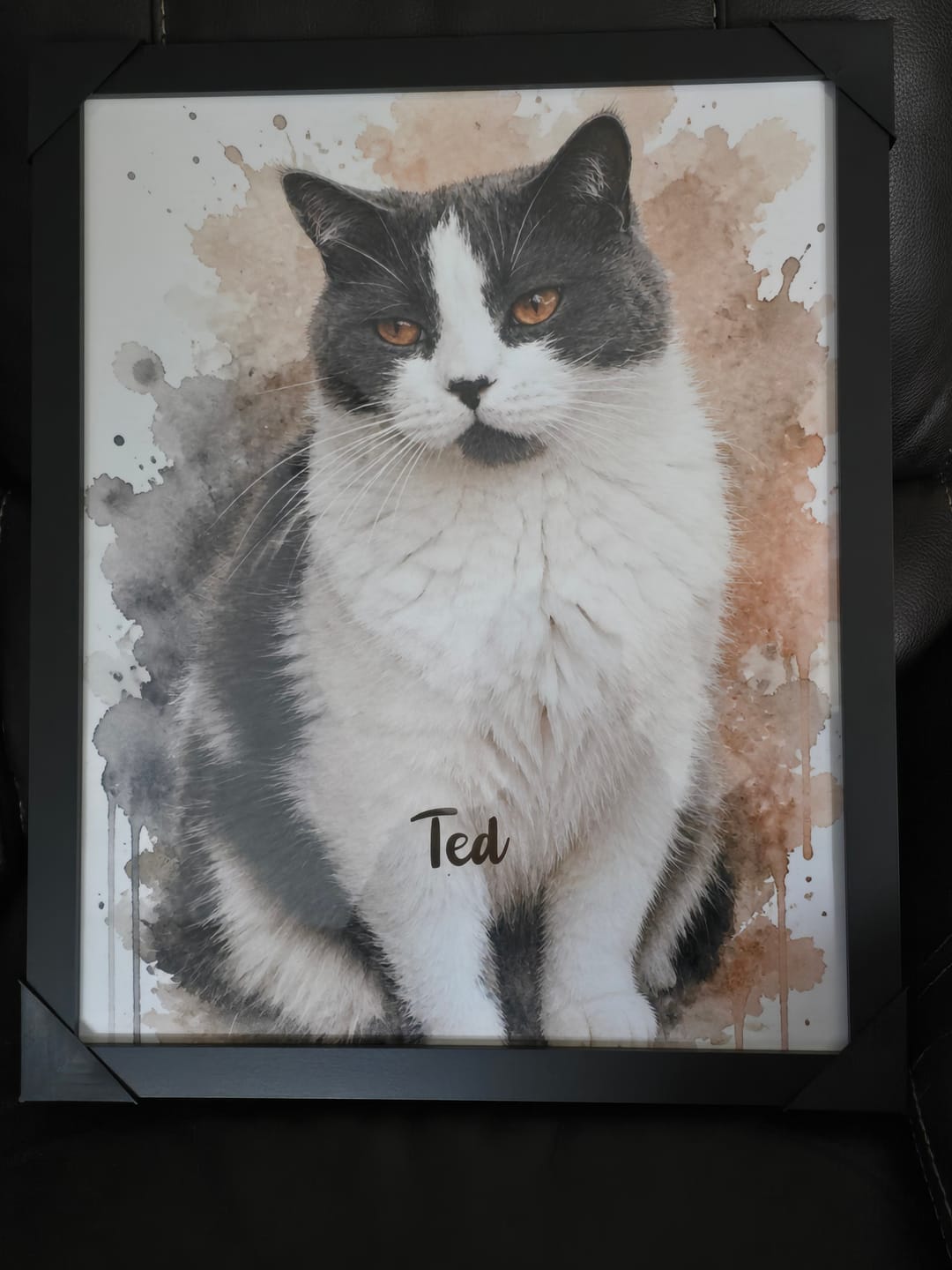 Customer photo review of Personalised Poster - Watercolour Realistic Portrait