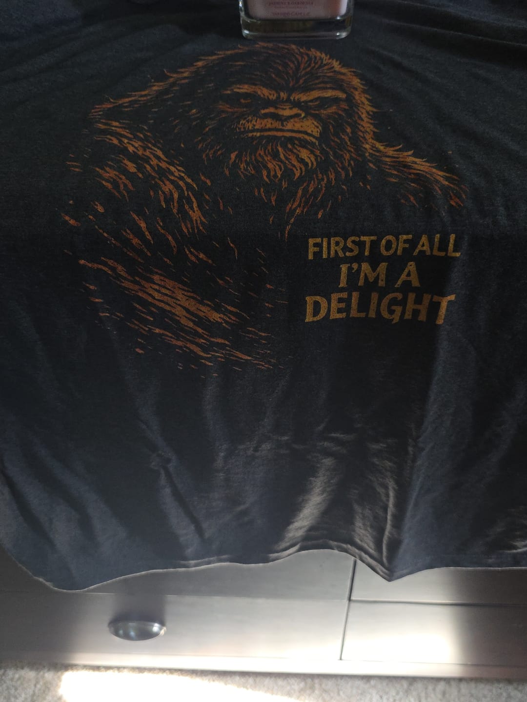 Customer photo review of I’m A Delight Bigfoot T-Shirt