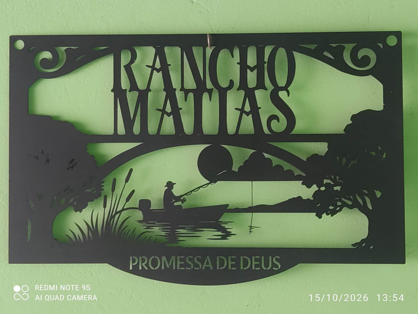 Customer photo review of Placa de Metal Personalizada - Fazenda