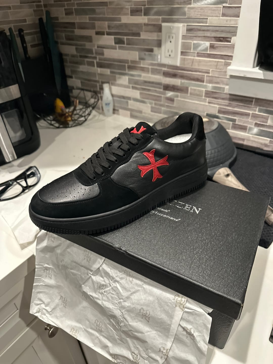 Customer photo review of Crusader Cross Sneakers