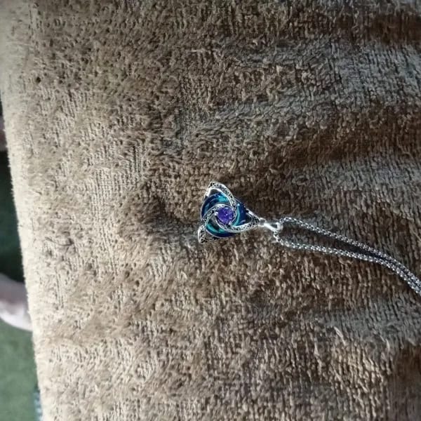 Customer photo review of Norna — Birthstone Heart Necklace