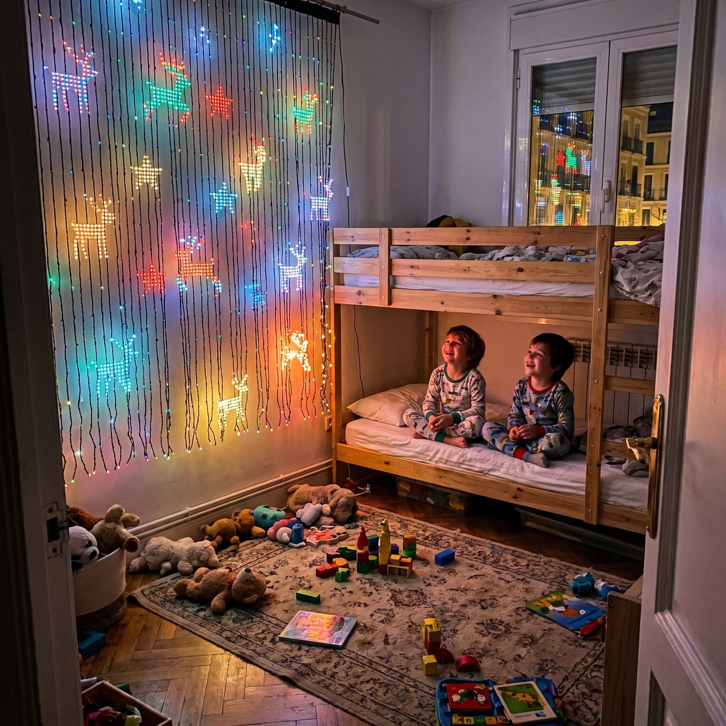 Customer photo review of Cortina de luces LED inteligente · fachadas, balcones e interior