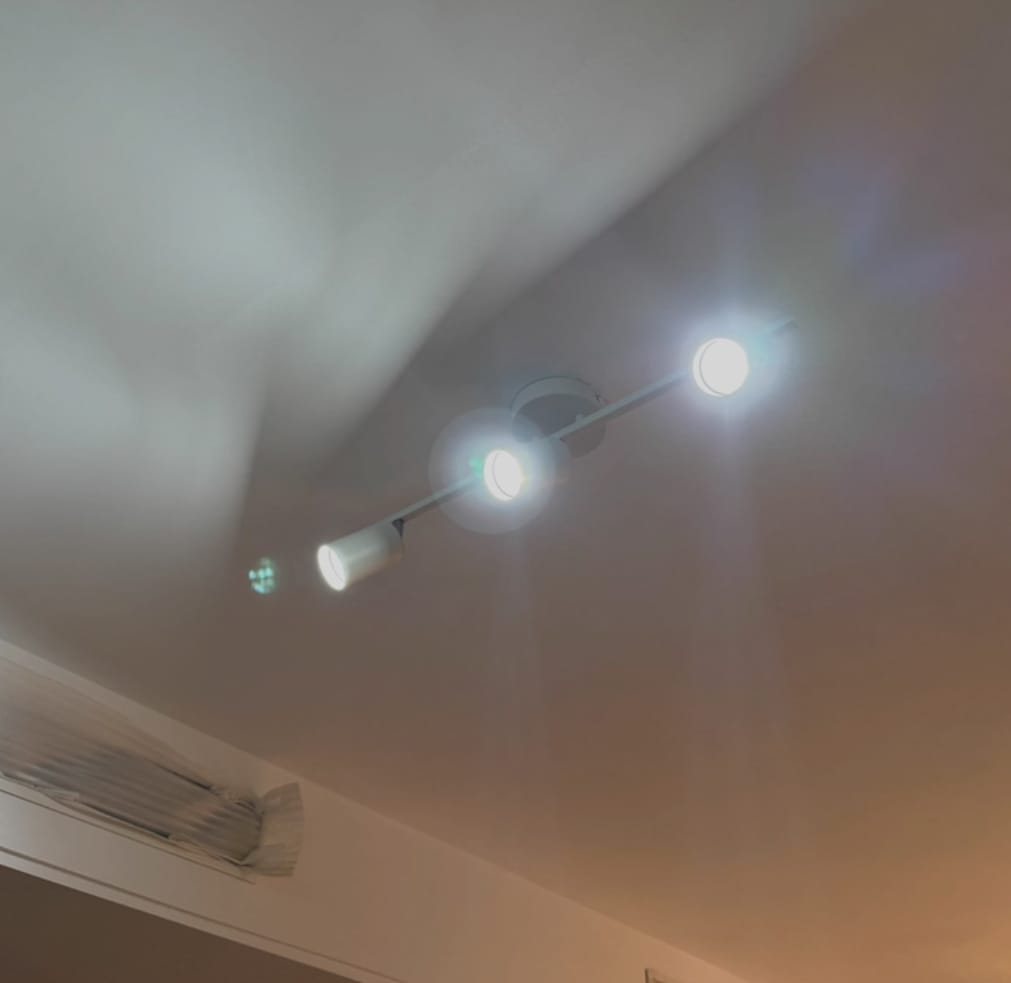 Customer photo review of Black Ceiling Light, Adjustable Spotlight Heads, 56 to 100 cm