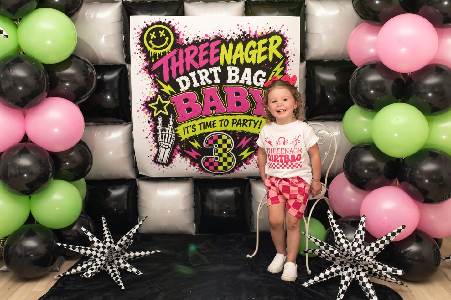 Customer photo review of Relaxed Fit Shorts in Bubble Gum Checkered