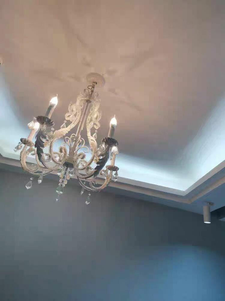 Customer photo review of White Crystal Pendant Light, Candle-Style Chandelier, 40 cm