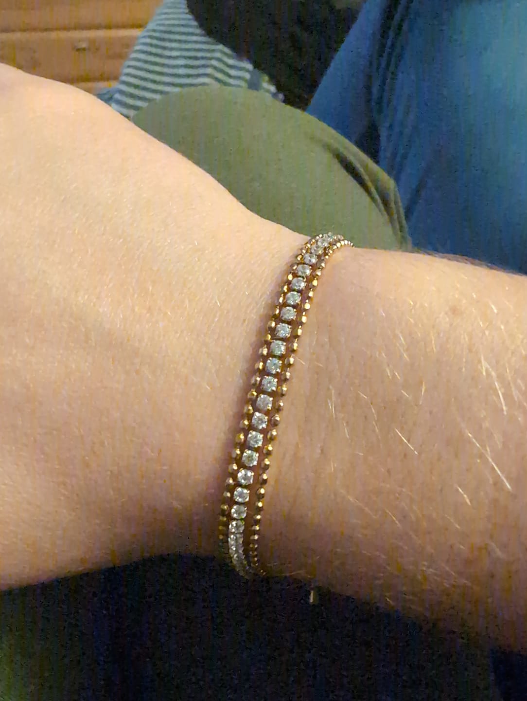 Customer photo review of Layered Adison Crystal Bracelet