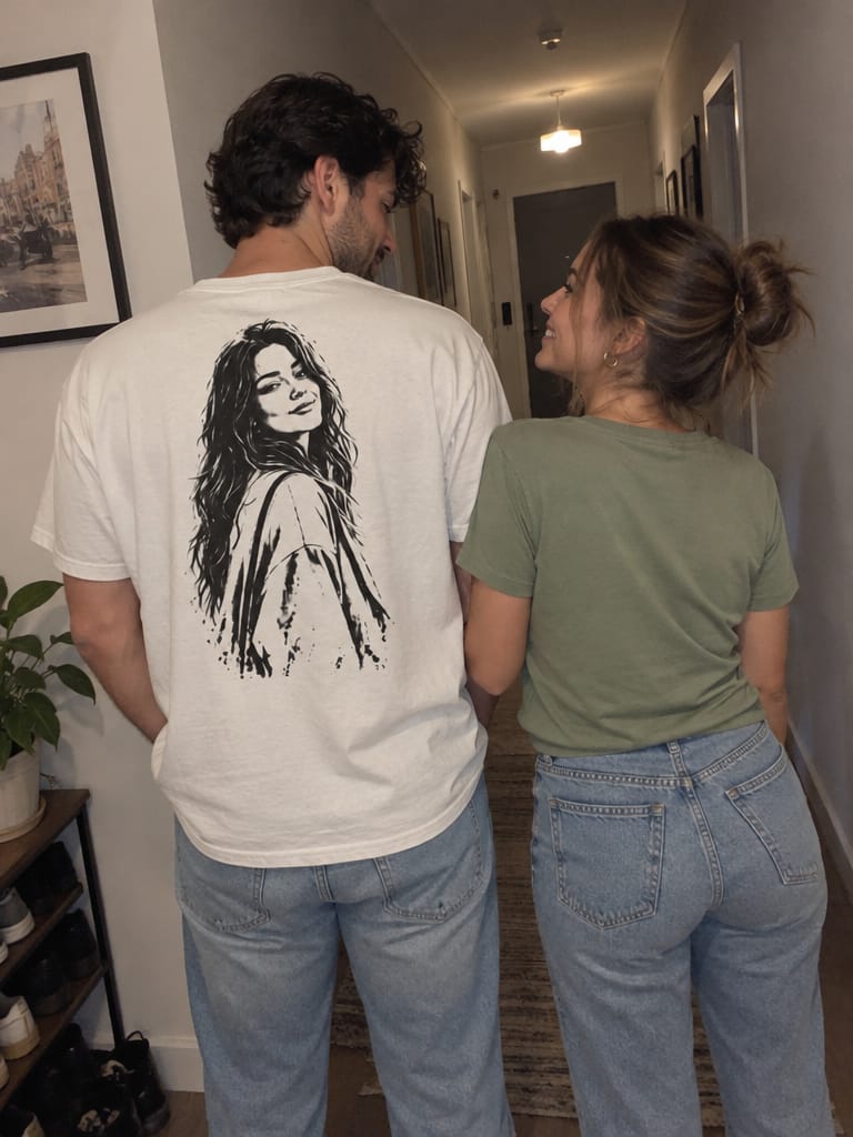 Customer photo review of OthersHalf™ Custom Portrait Shirt