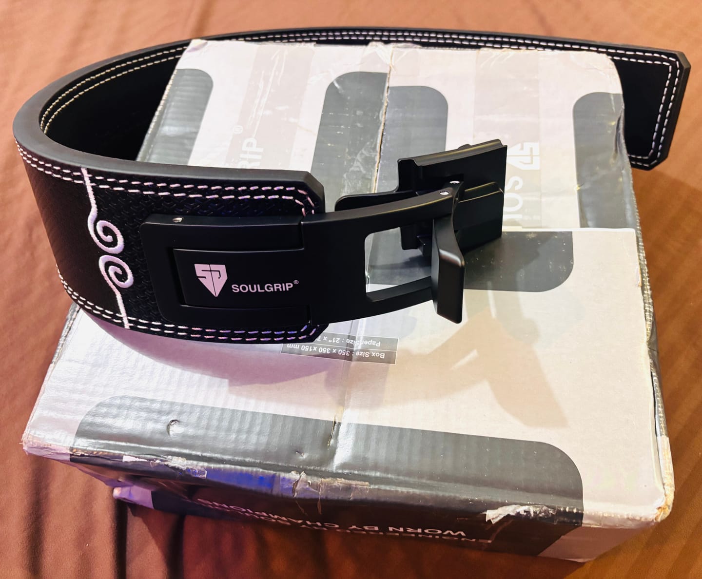 Customer photo review of Dragonforged Nightclaw 13mm Powerlifting Belt (Limited Edition)