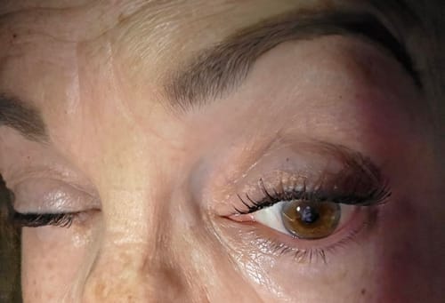 Customer photo review of Flared Glue-Free Cluster Lashes