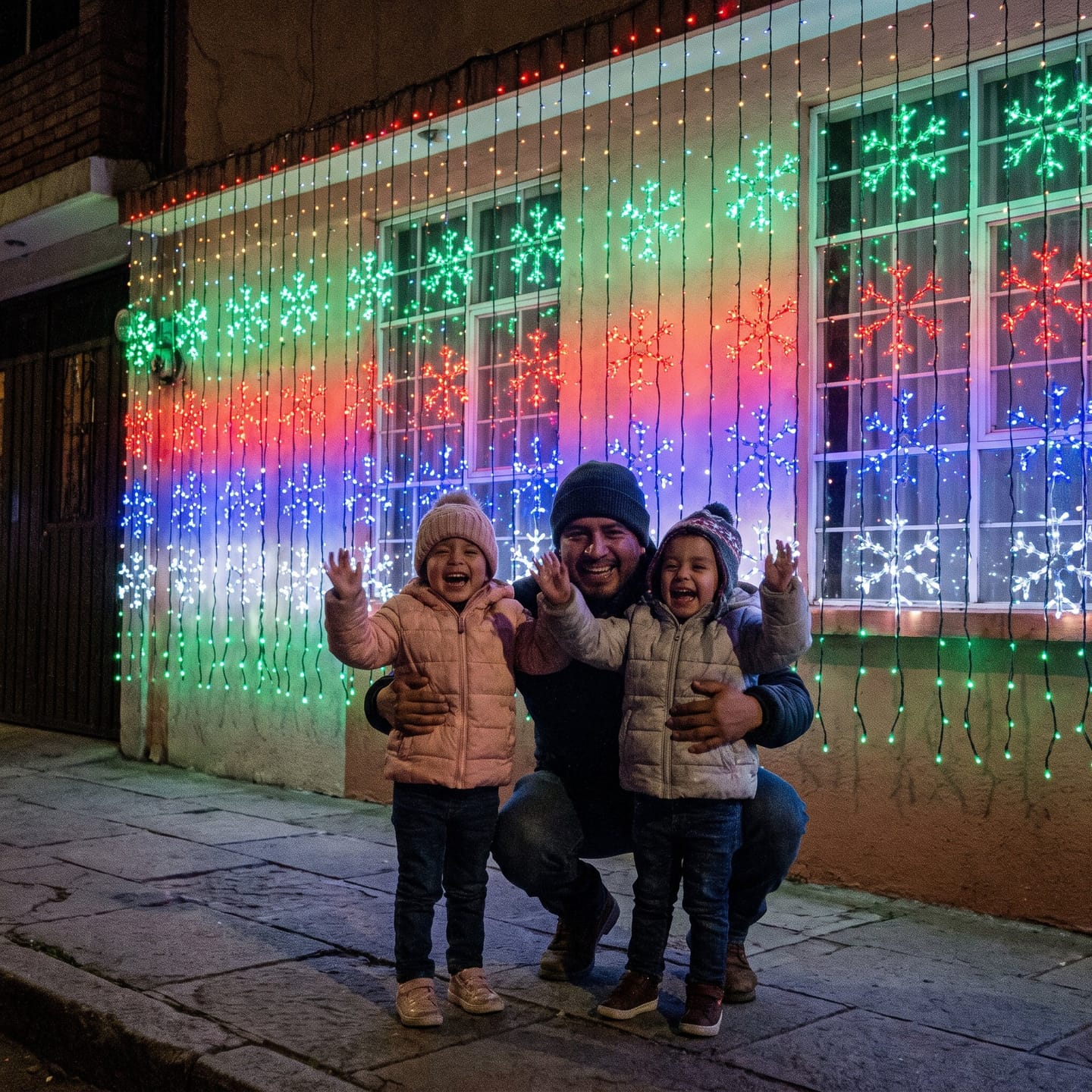 Customer photo review of Cortina de luces LED inteligente · fachadas, balcones e interior