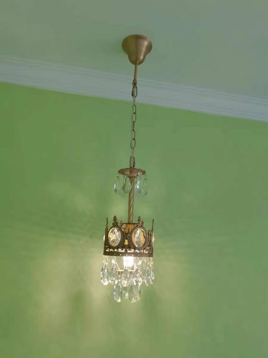 Customer photo review of Copper Pendant Light, Crystal Tiered Chandelier, 24 to 48 cm