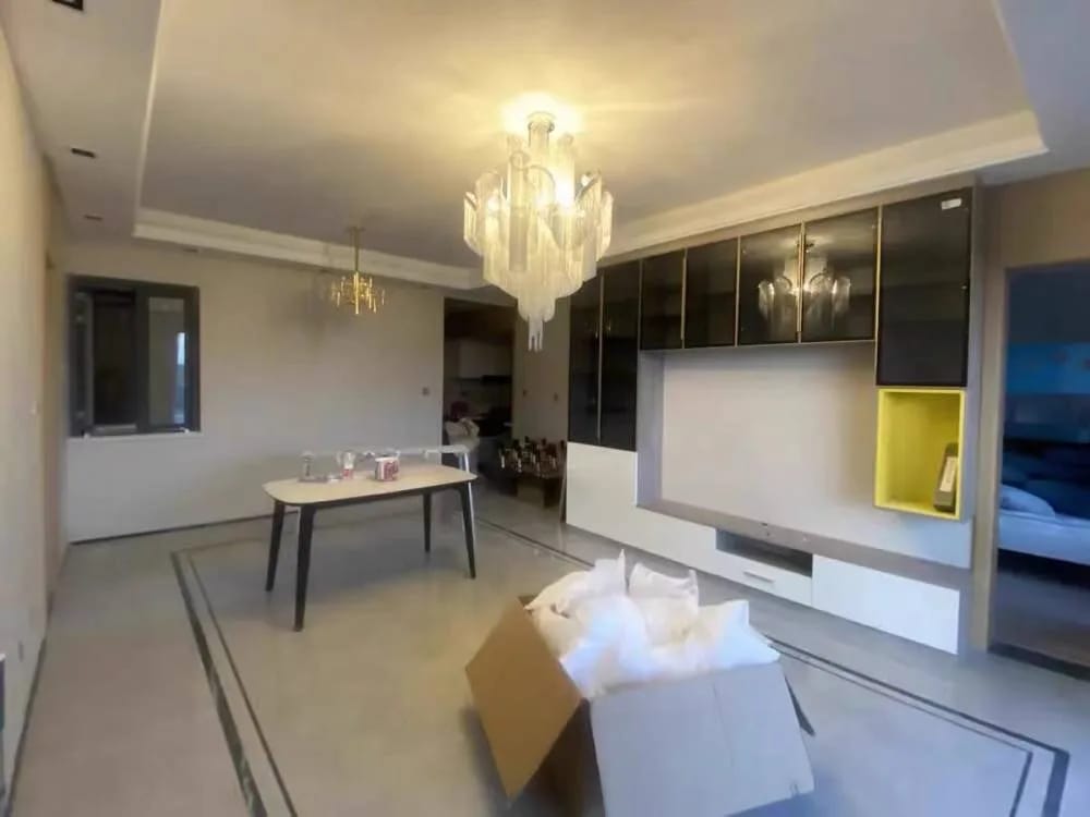 Customer photo review of Cascading Chain Chandelier, Layered Aluminium, Gold or Silver