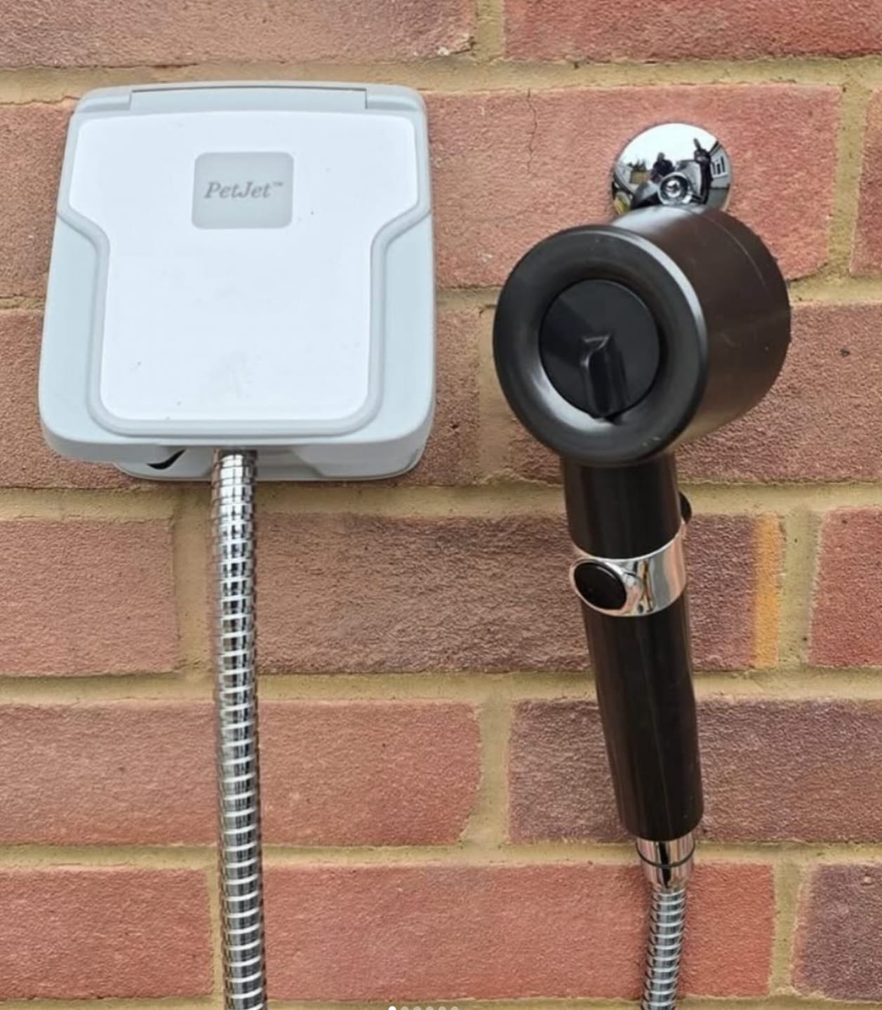 Customer photo review of PetJet Hot Outdoor Mixer Dog Shower®
