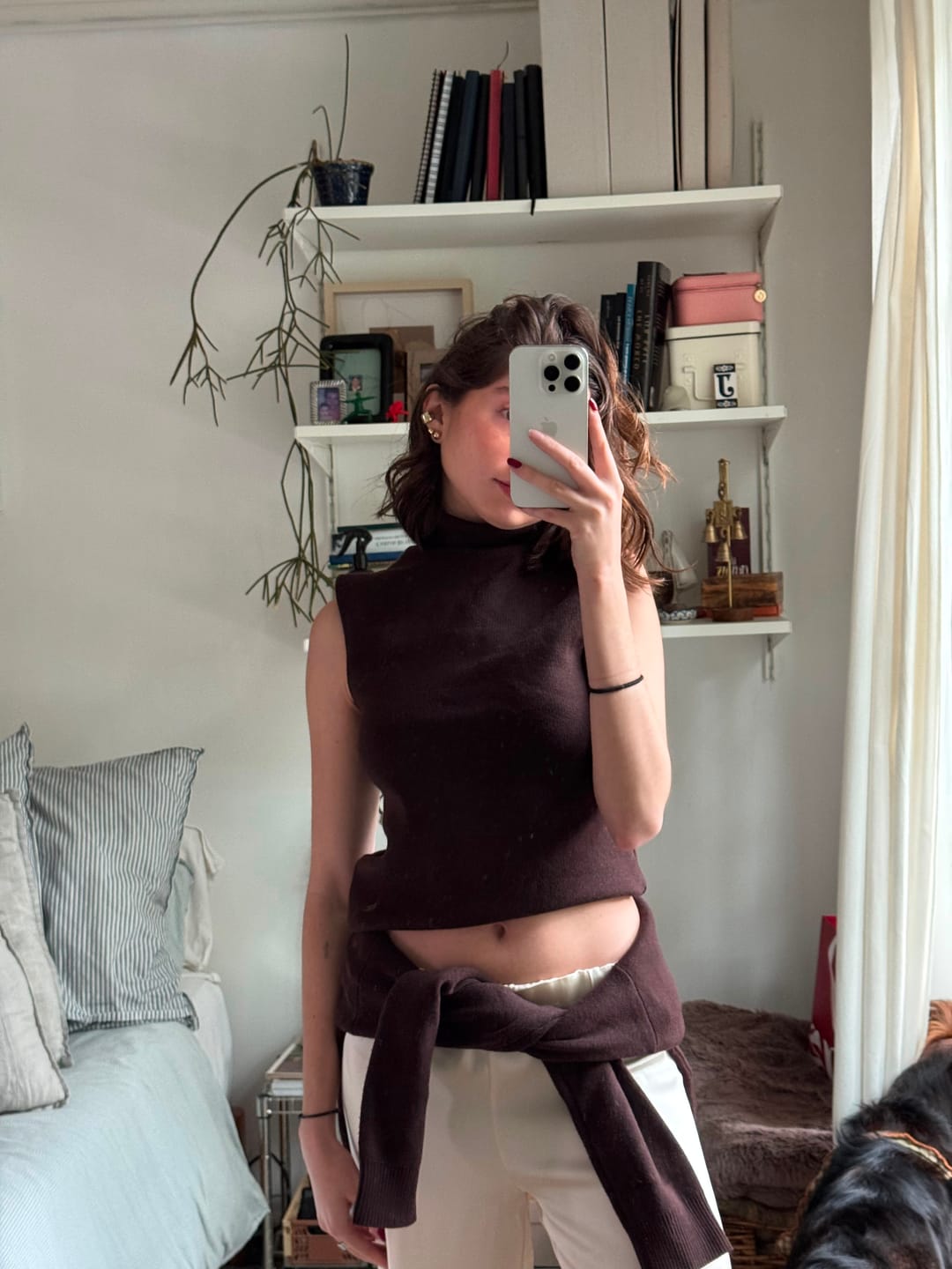 Customer photo review of Plush Knit Turtle Neck Top