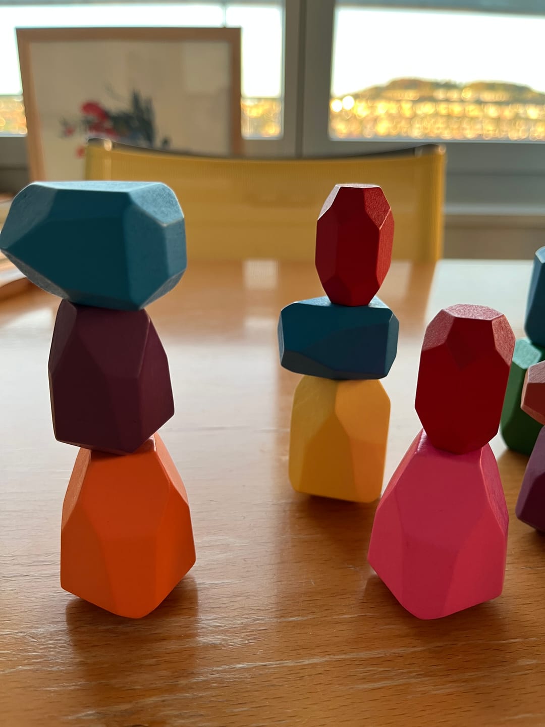 Customer photo review of Holzdiamanten "Bunt" – 21 handgefertigte Steine