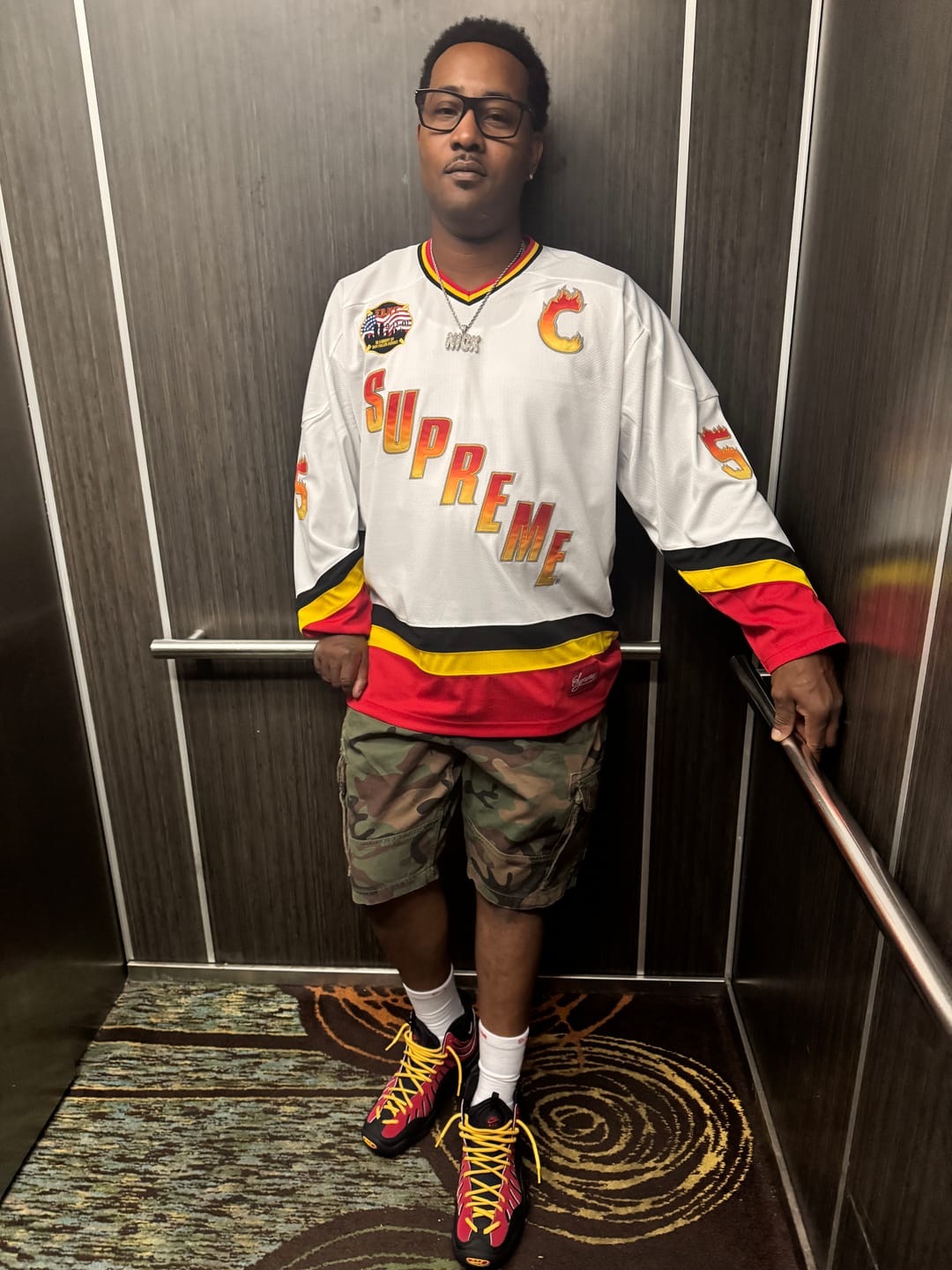 Customer photo review of Supreme / FDNY Hockey Jersey White