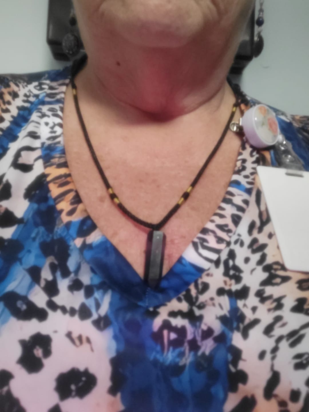 Customer photo review of Natural Fluorite Necklace