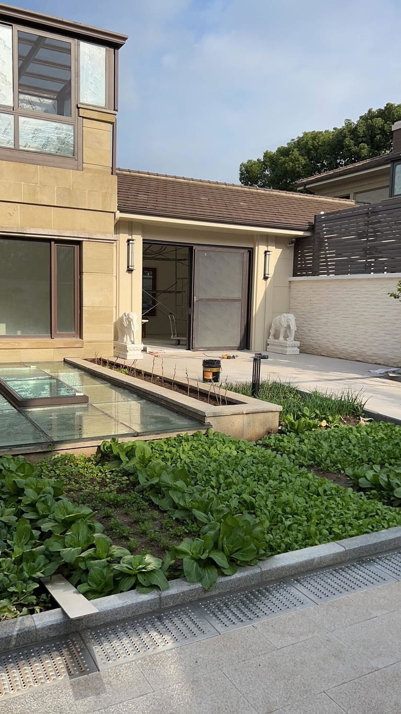 Customer photo review of Frosted Outdoor Wall Light, Stainless Steel, Wall Sconce, IP65
