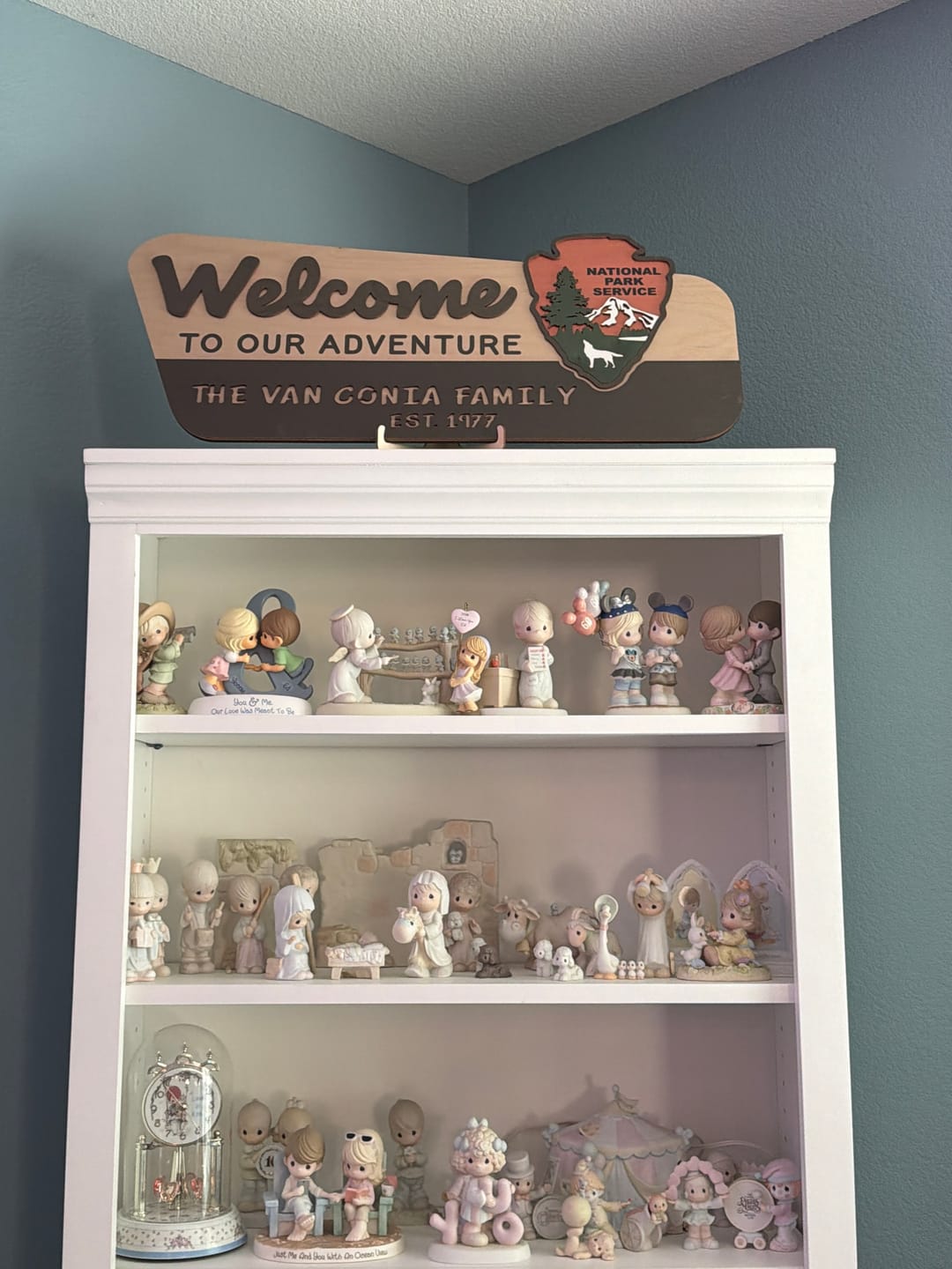 Customer photo review of 3D National Park Service Family Name Welcome Sign (Wolf Design)