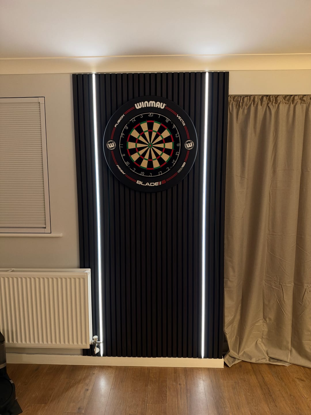 Customer photo review of Acoustic Slat Wall Panels Wooden Decorative Wall Panels Black Oak Premium 2.4m x 0.6m