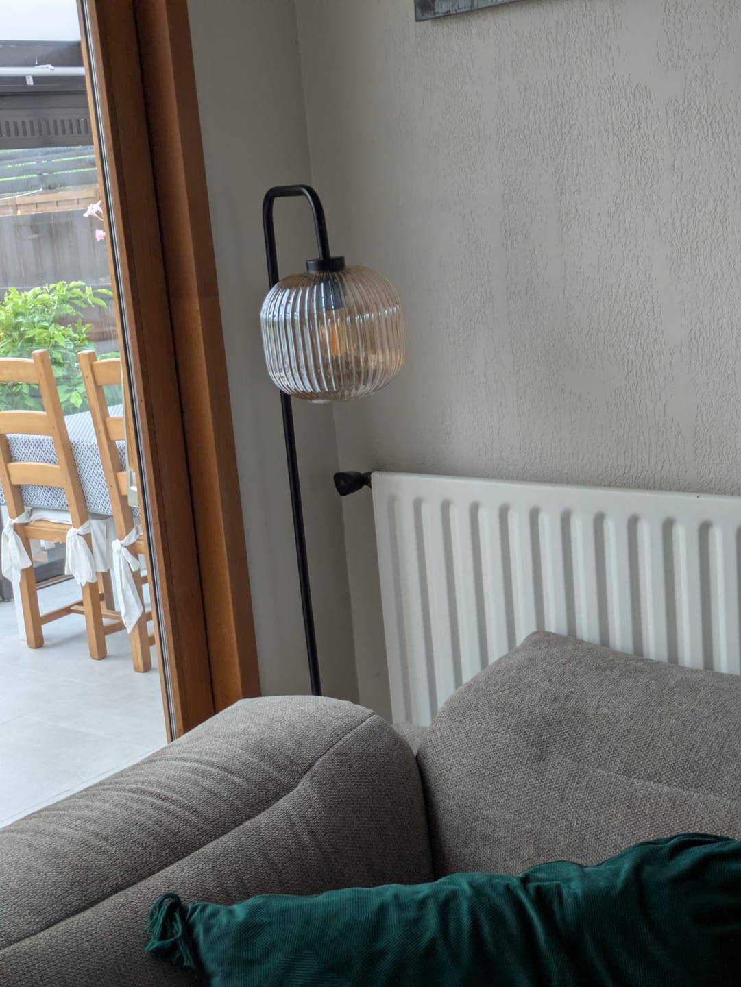 Customer photo review of Lampadaire en verre vintage CRISTALI | A personnaliser