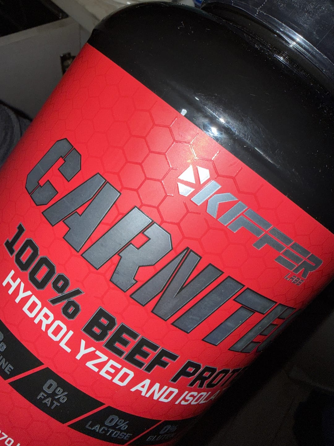 Customer photo review of Carnitech 100% beef protein hydrolized and isolate 5.0 libras