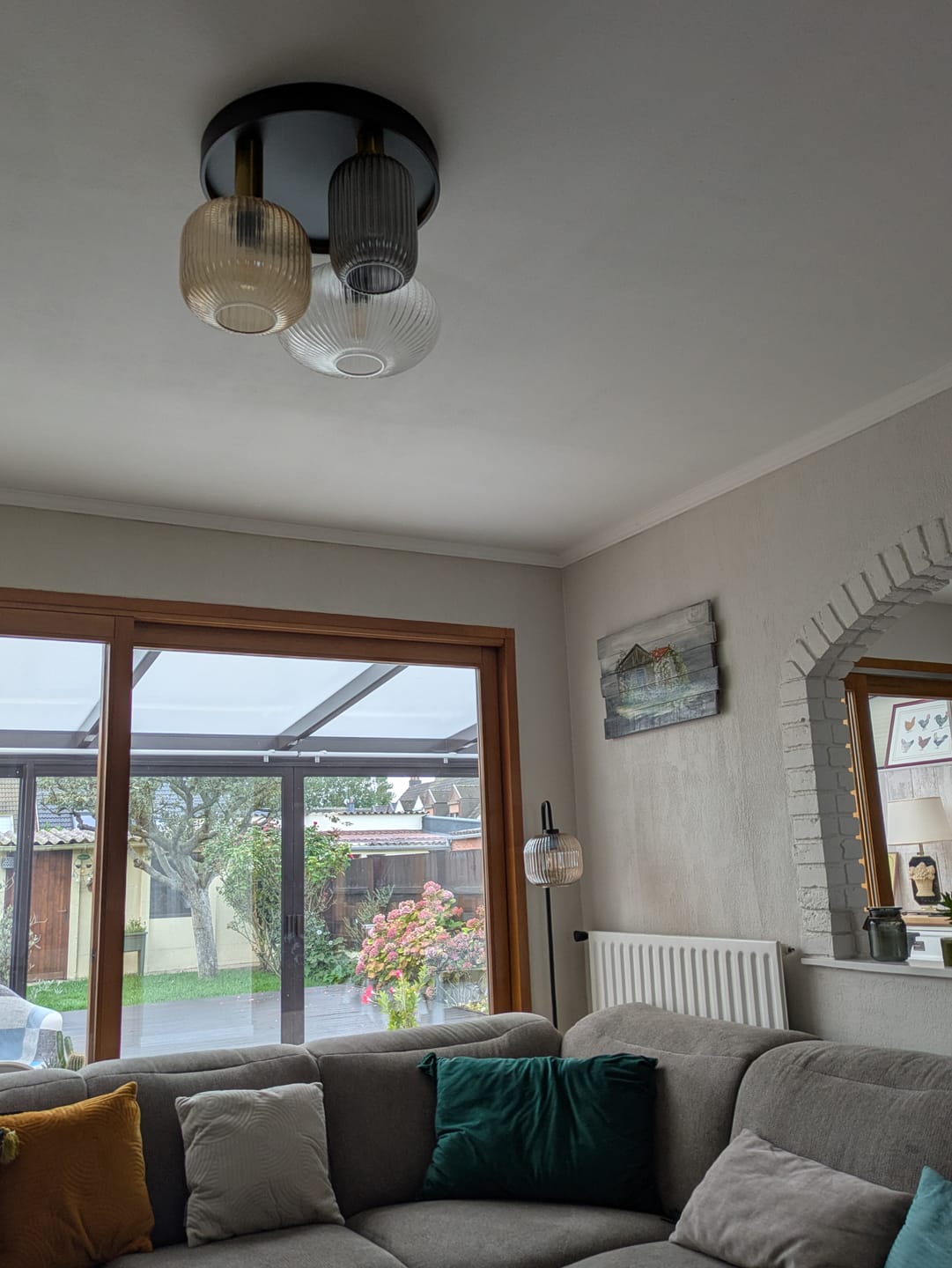 Customer photo review of Lampadaire en verre vintage CRISTALI | A personnaliser