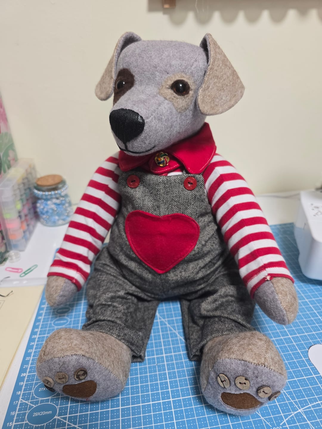 Customer photo review of Memory Dog  PDF Pattern and Video Tutorial Workshop