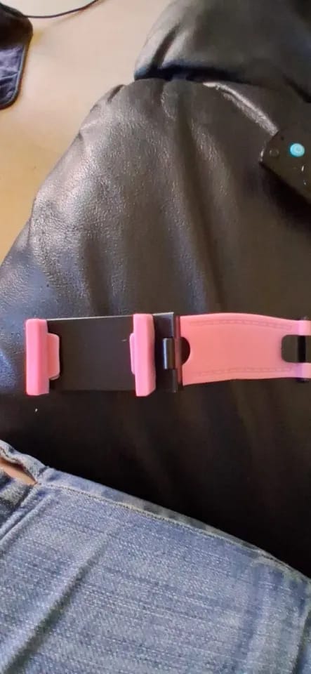 Customer photo review of Golf Cart Steering Wheel Phone Holder, Clip-On Mount