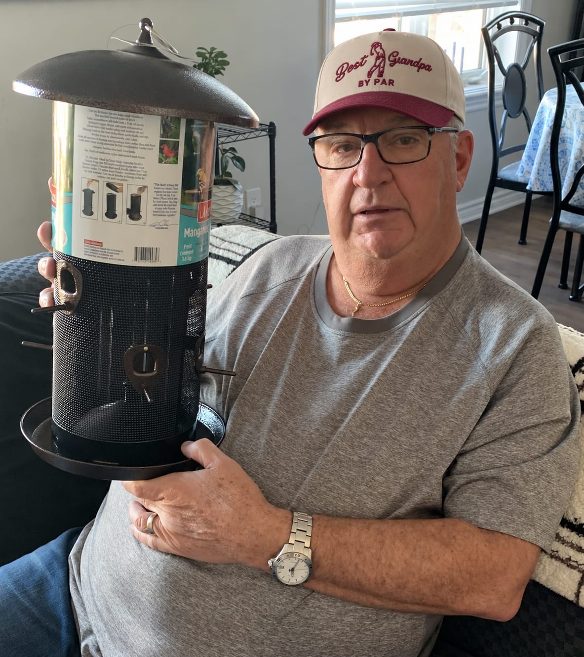 Customer photo review of Best Grandpa By Par Embroidered Snapback Hat – Funny Golf Gift for Grandpa
