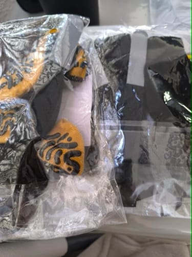 Customer photo review of Anti-Slip Dog Socks for Slippery Floors