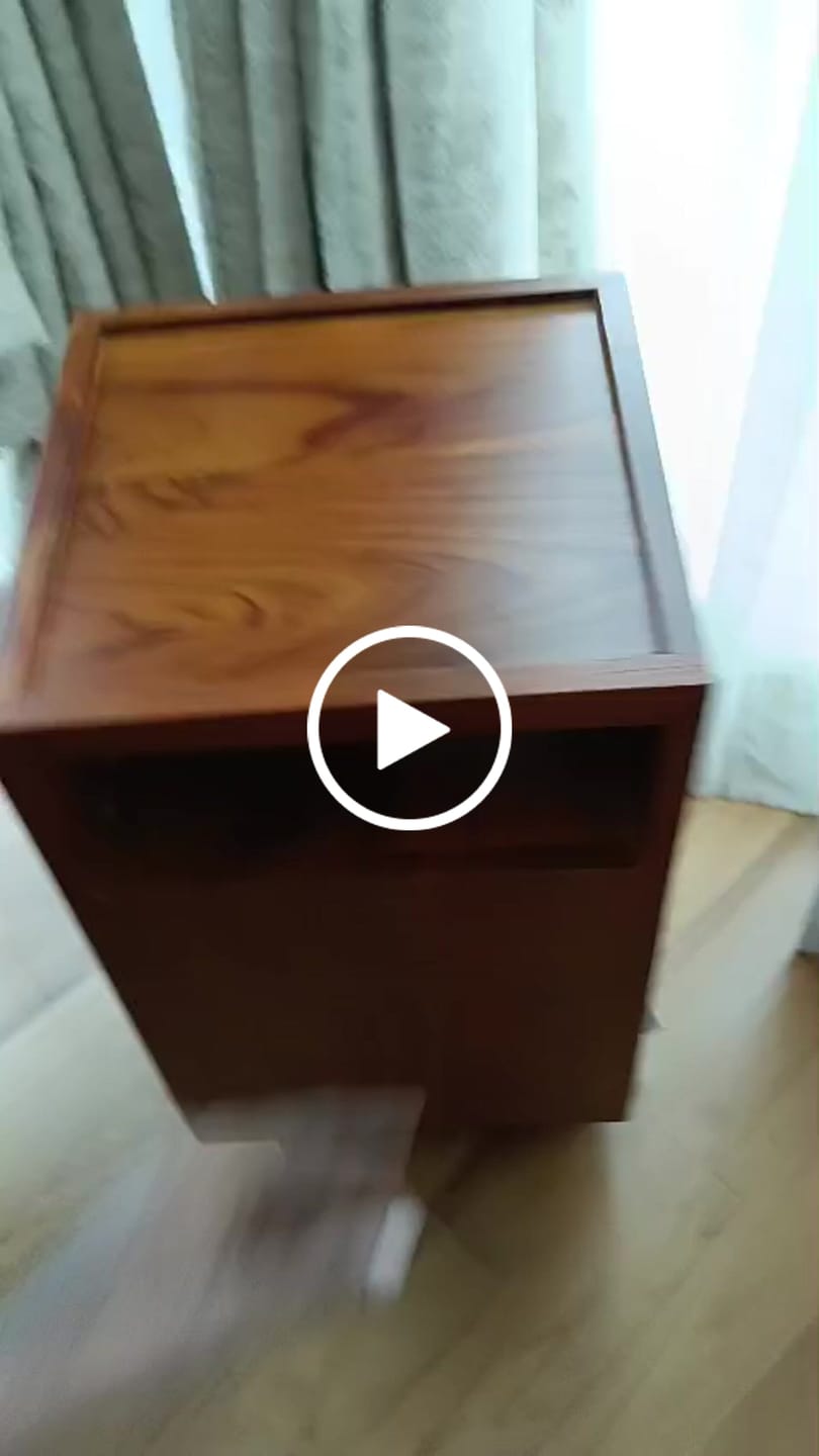 Customer video review of 360° Rotating Teak Side Table