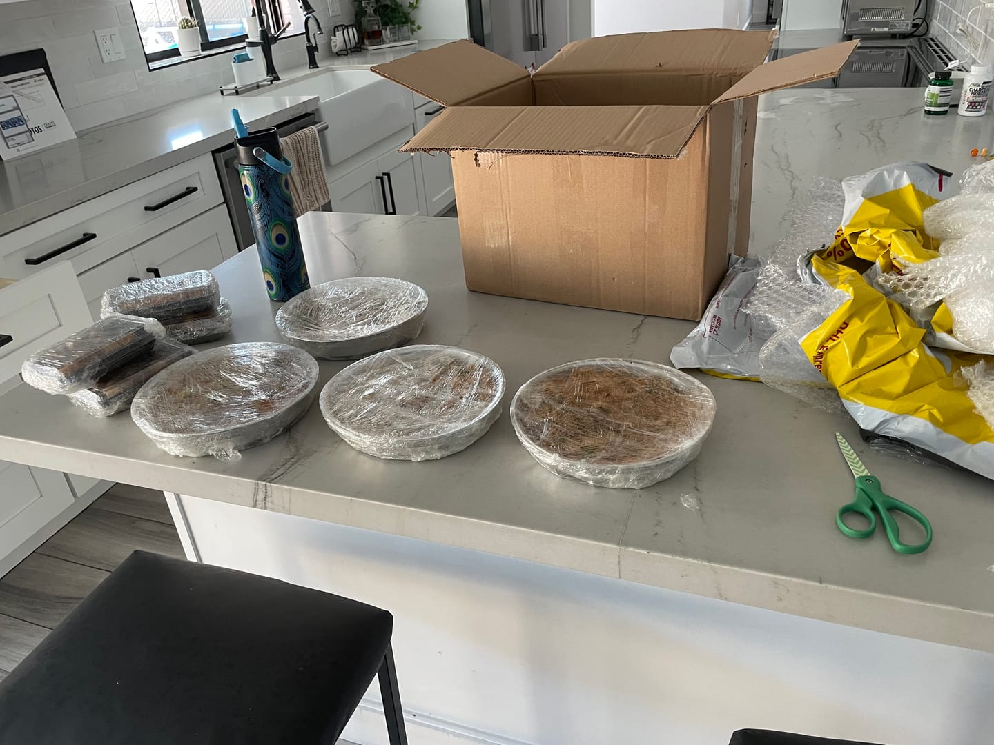 Customer photo review of Traditional Greek Kataifaki Tray – 20 Syrupy Pastry Rolls (Approx. 800g)