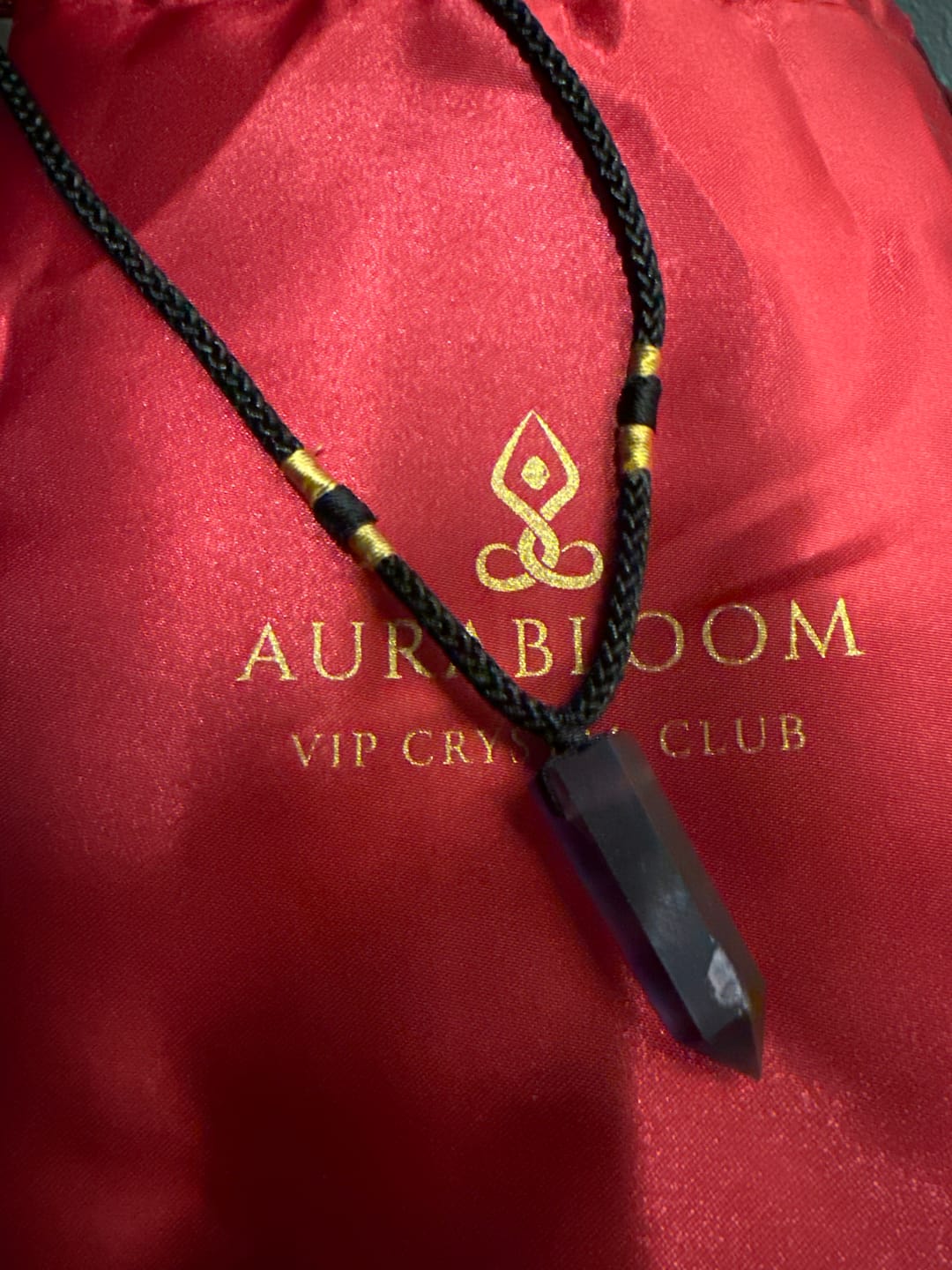Customer photo review of Natural Fluorite Necklace