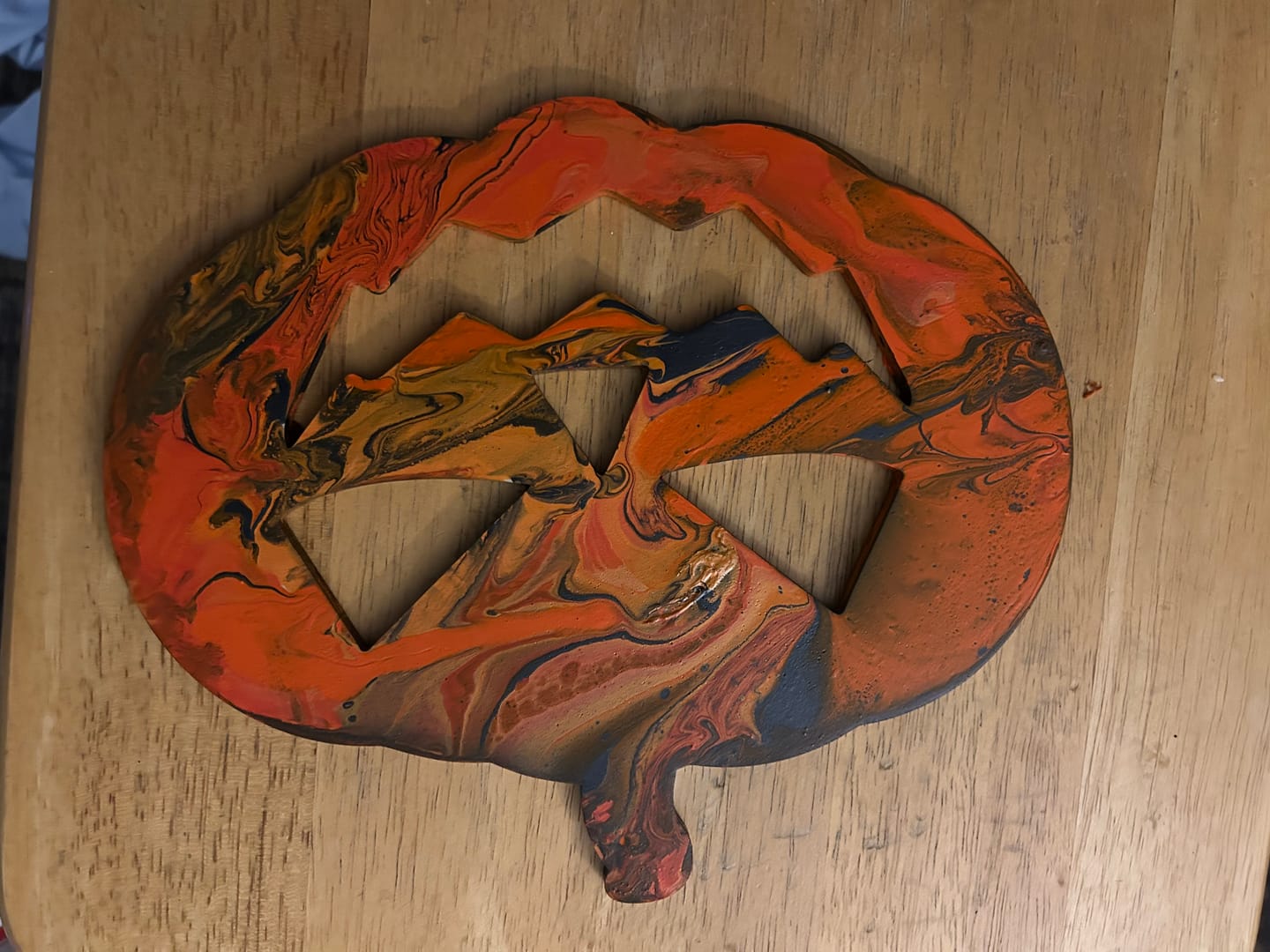 Customer photo review of Unfinished Wood Jack-O-Lantern Shape - Craft - up to 46"