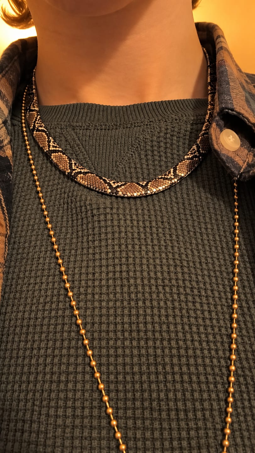 Customer photo review of Collar Trenzado Serpiente VÉNORA