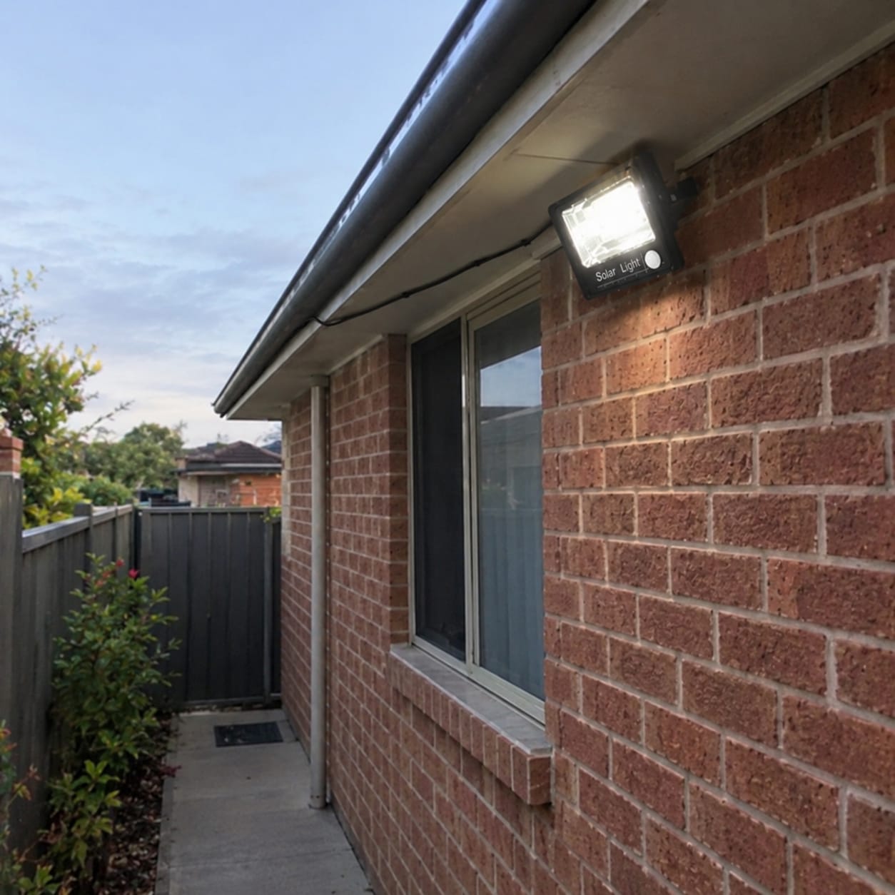 Customer photo review of Solar Floodlight with Motion Sensor, 120W PIR 12000LM IP65 Security Light