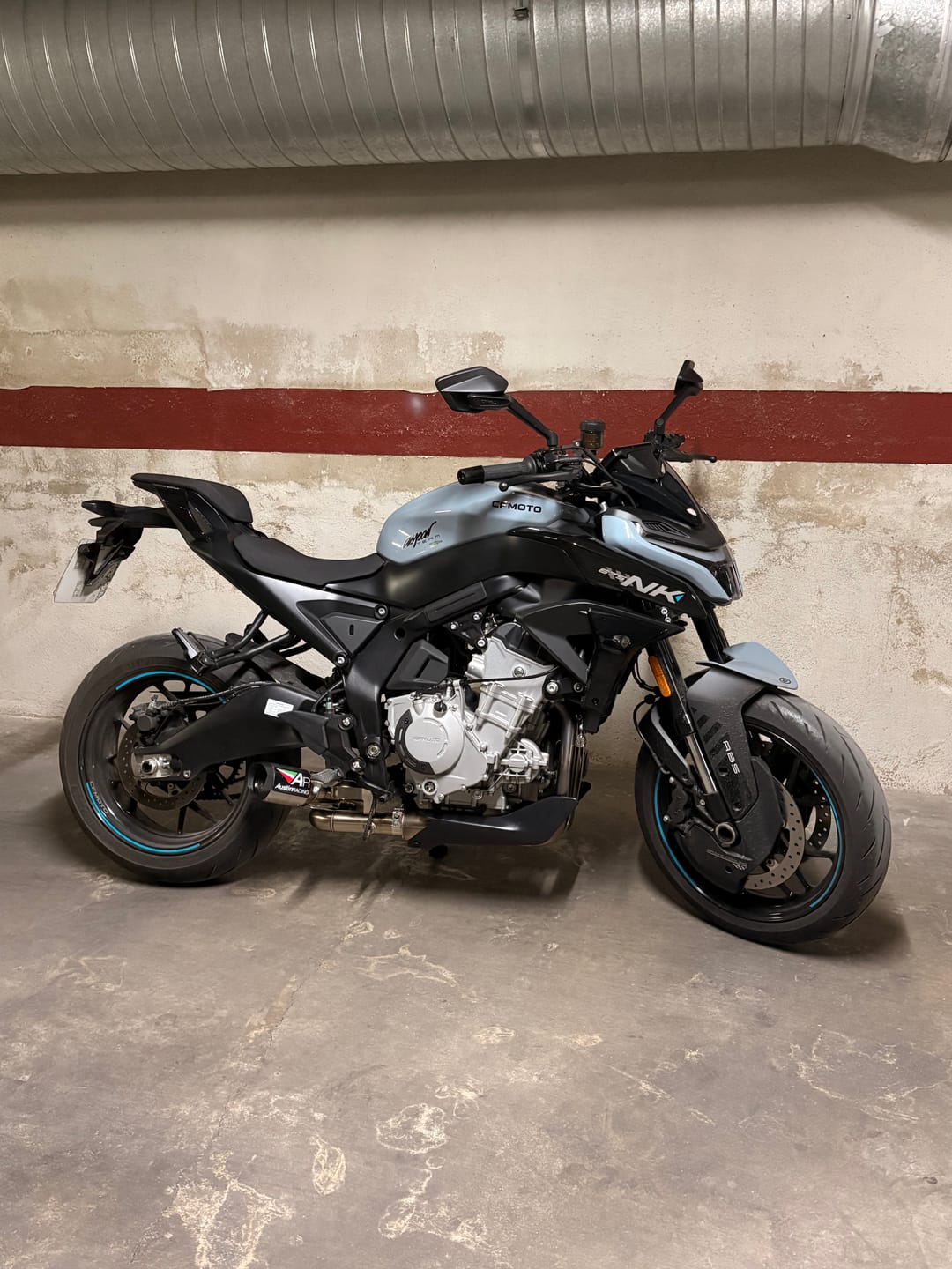 Customer photo review of Línea Completa Artesanal CFMoto 675 SR/NK (2025-2026) Acero Inoxidable