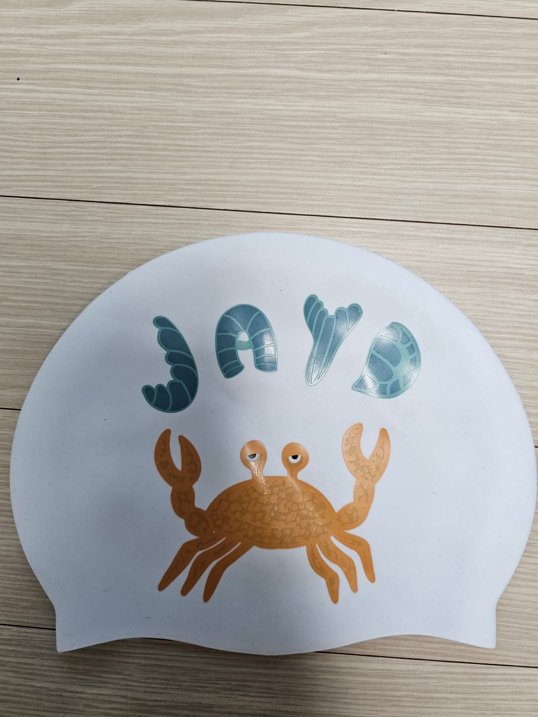 Customer photo review of JAYD Swim Cap || Crabby Mode