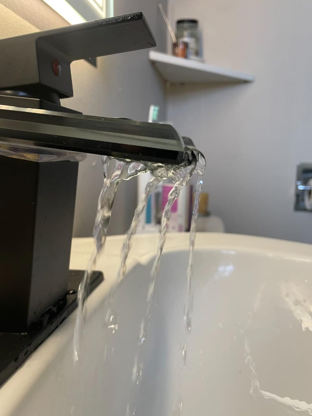 Customer photo review of Grenaa - Single-Hole Dual-Spout Purifier Kitchen Faucet with LED Waterfall