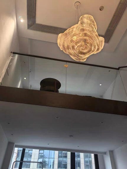 Customer photo review of White Wavy Mesh Pendant Light, Stainless Steel, 40 to 75 cm