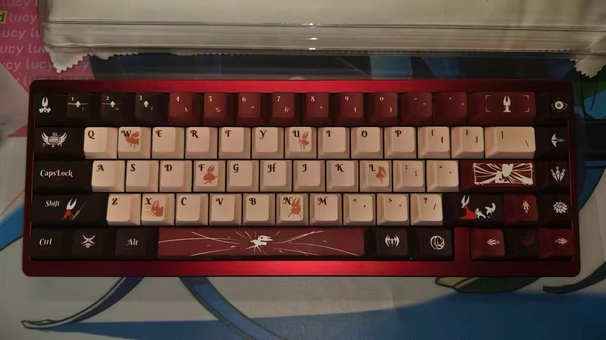 Customer photo review of Hollow Knight Silksong Keycaps